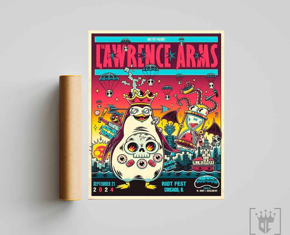 The Lawrence Arms Merch Riot Fest In Chicago IL On September 21 2024 Home Decor Poster Canvas