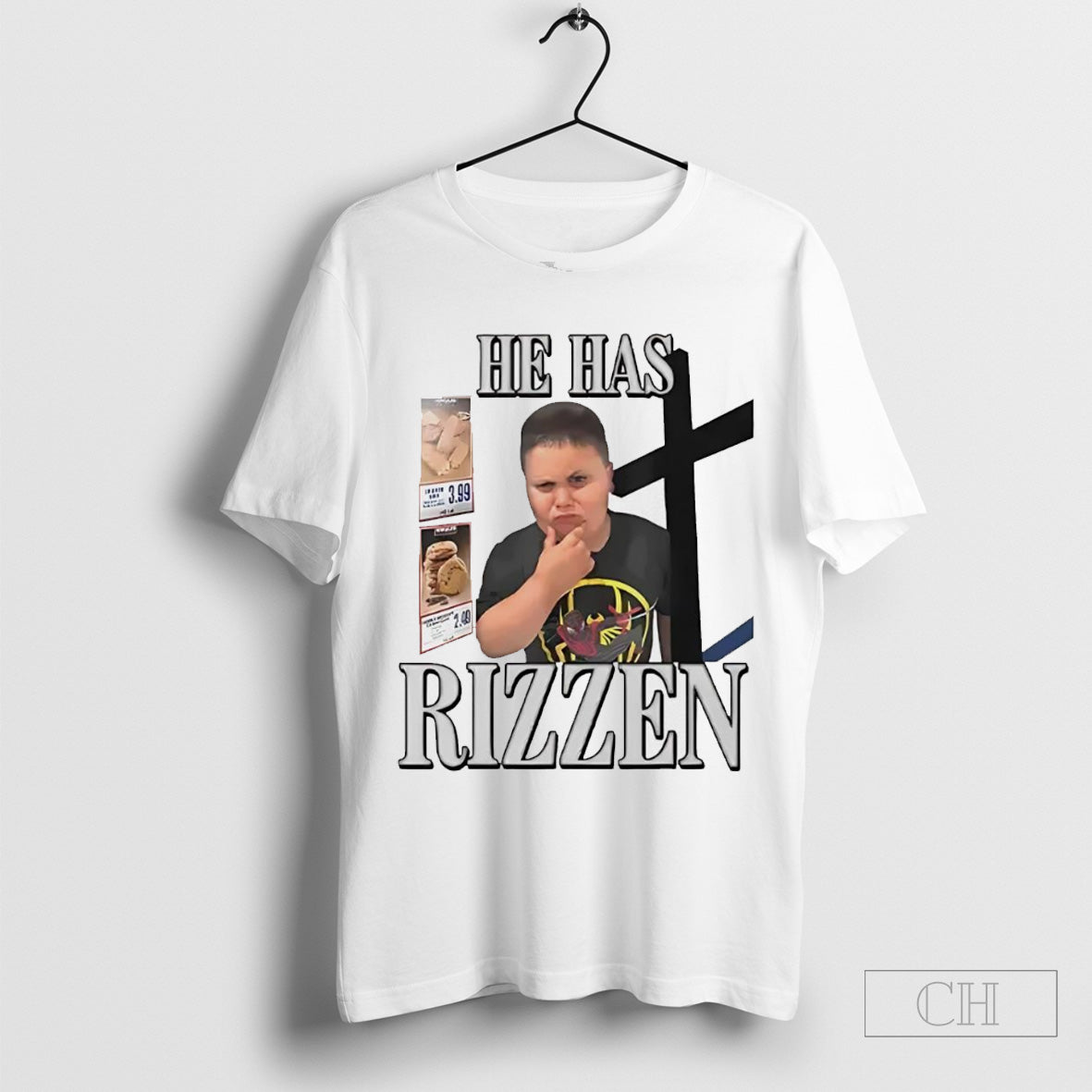 The Rizzler costco guy he has rizzen shirt
