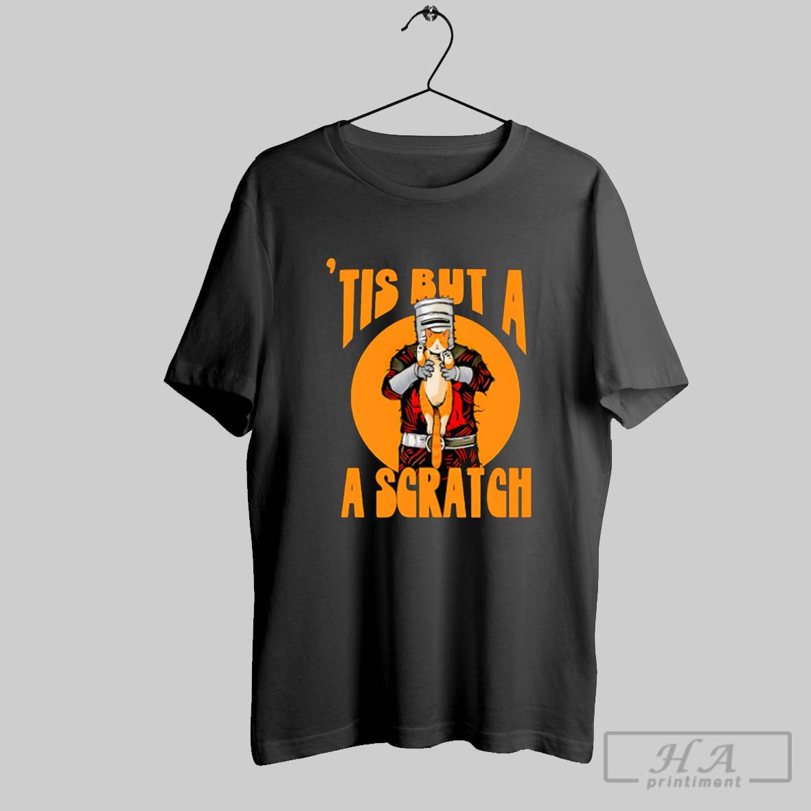 Tis But A Scratch The Black Knight Vs Cat Knight Shirt