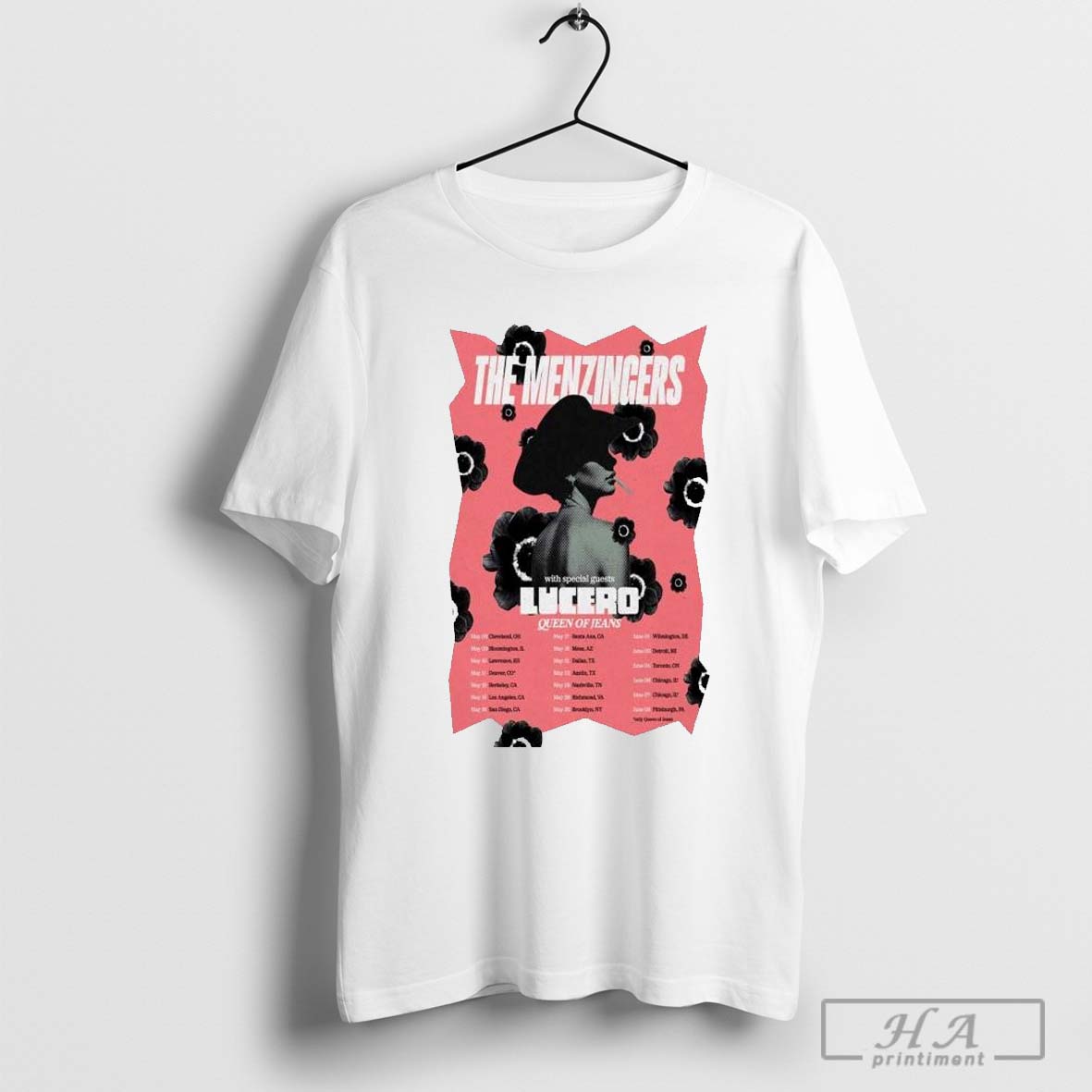 The Menzingers W Lucero And Queen Of Jeans Tour 2025 T Shirts