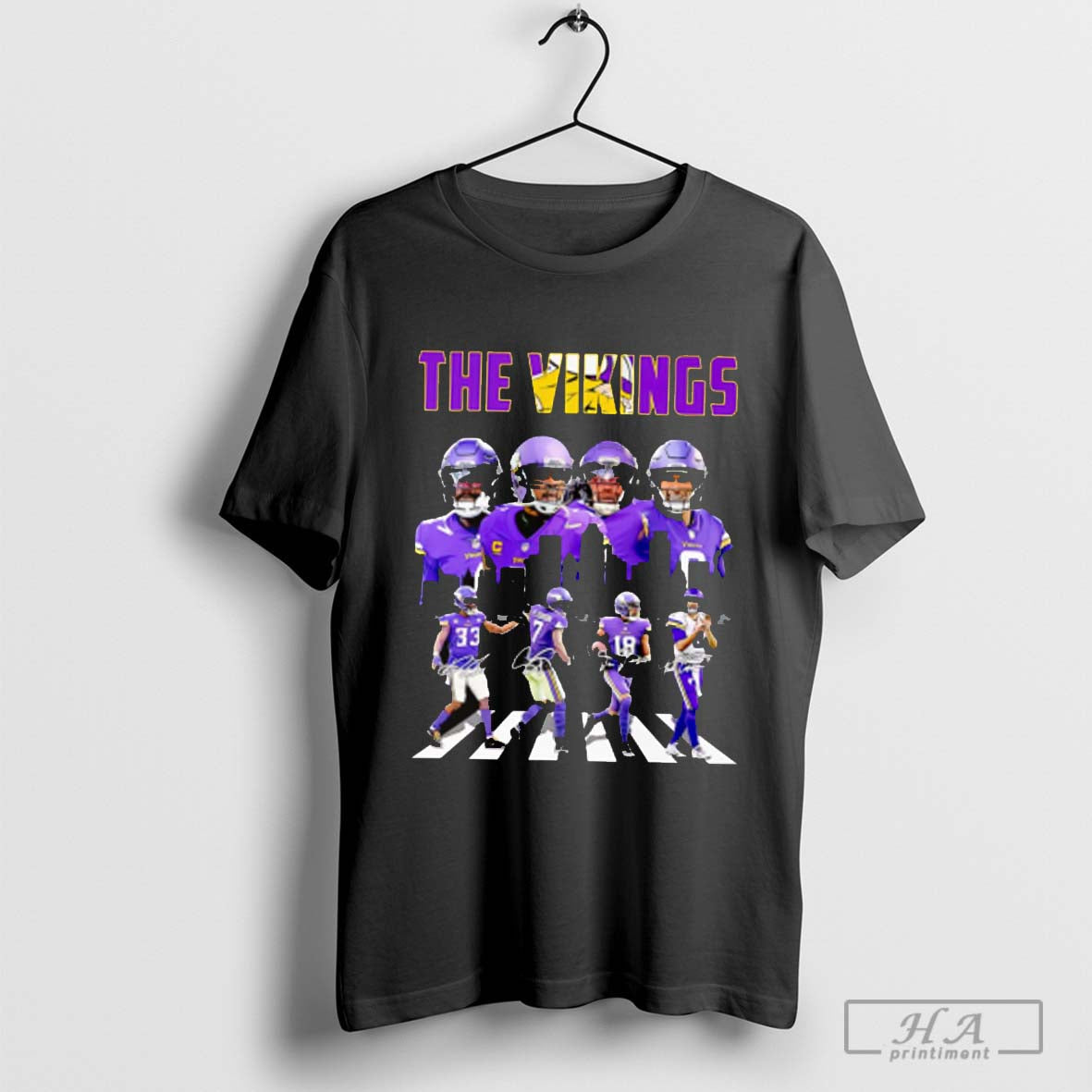 The Vikings Abbey Road player signatures shirt