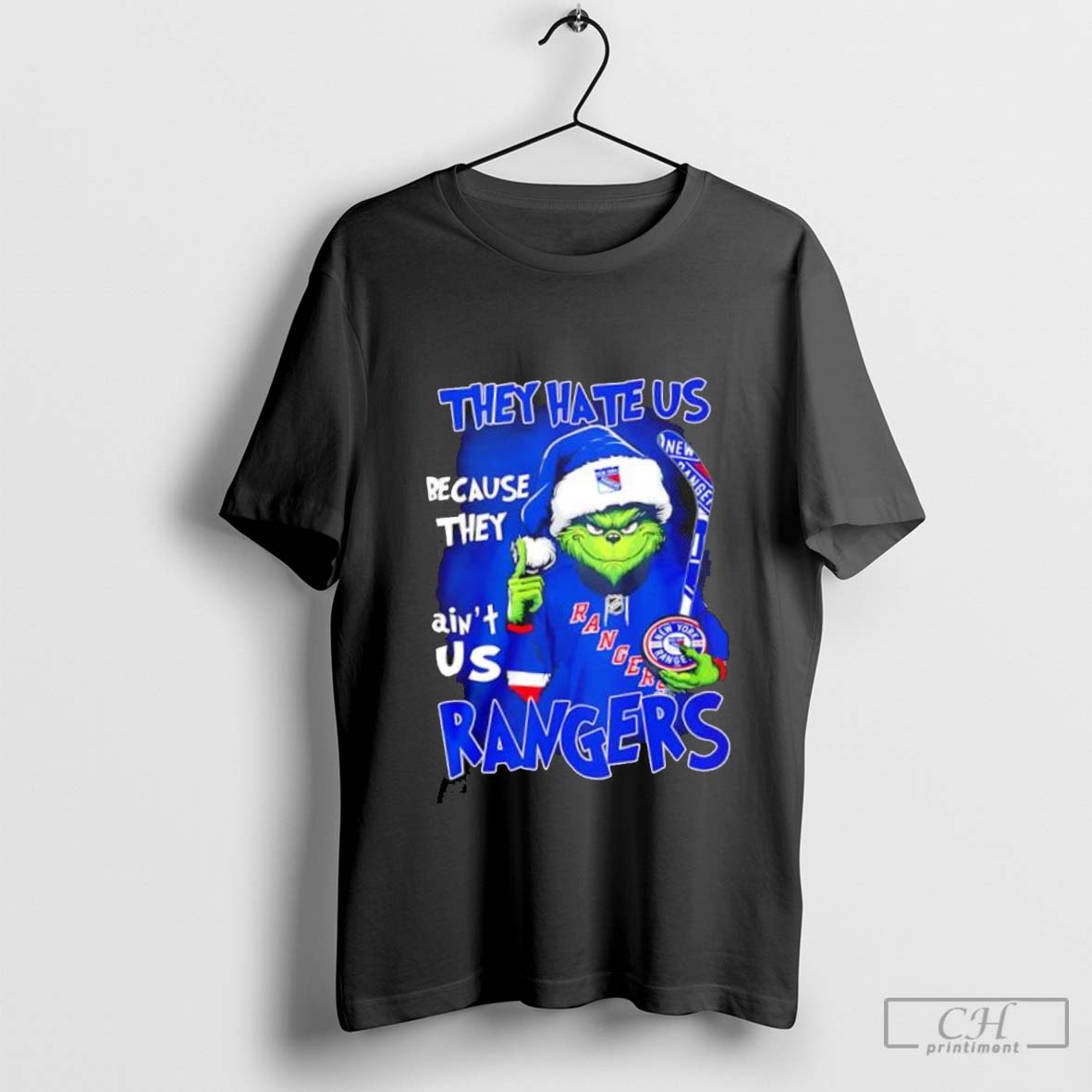 They hate us because they aint us New York Rangers Grinch t shirt