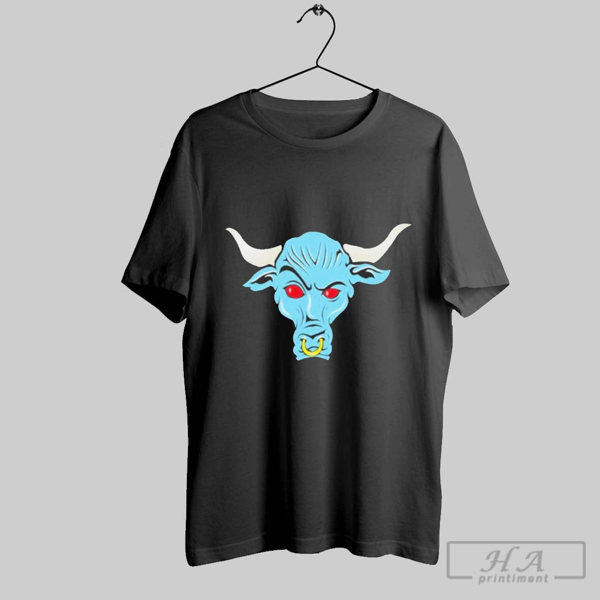 The Rock Blue Brahma Bull Wwe Mens T Shirt