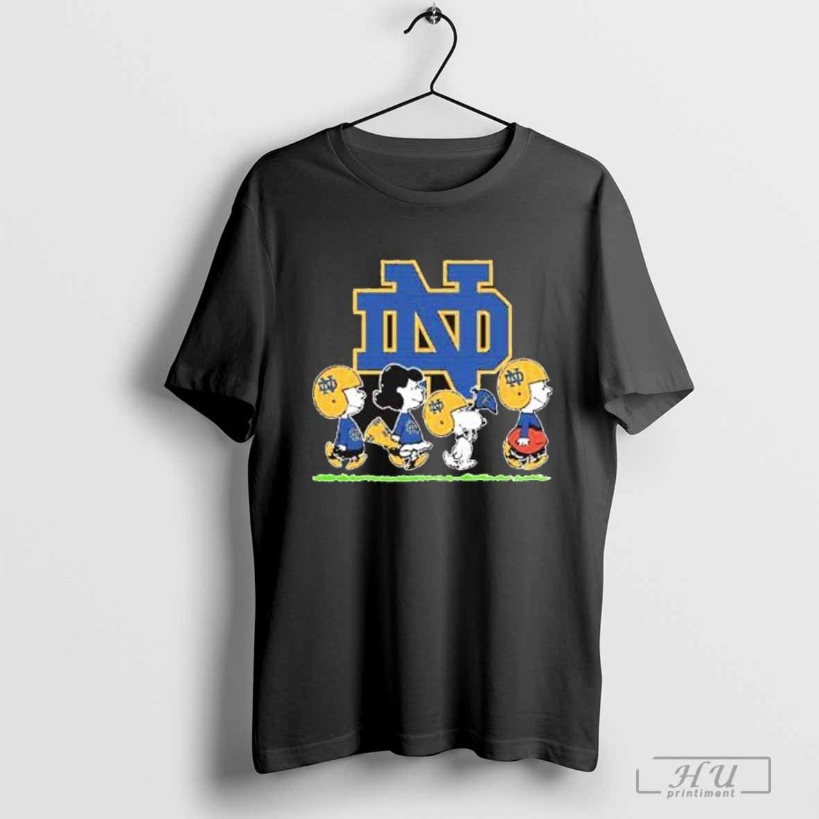 The Peanuts Abbey road Notre Dame Fighting Irish shirt