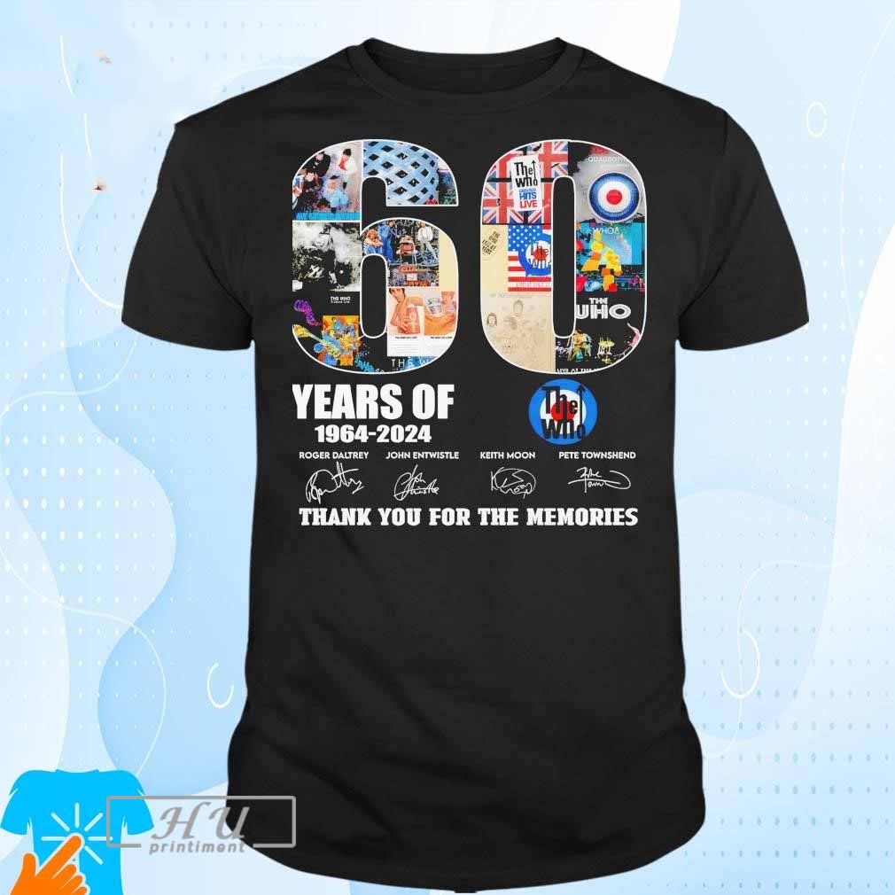 The Who 60 Years Of The Memories and Music 1964-2024 T-shirt