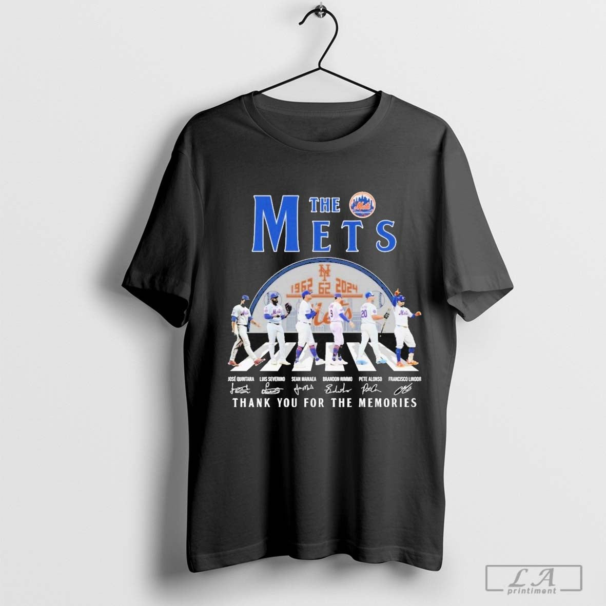The New York Mets 1962-2024 Signature Thank You For The Memories T-Shirt