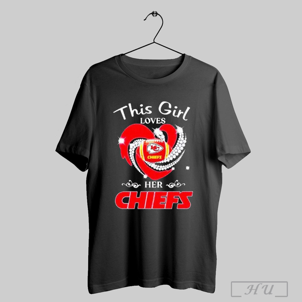 This Girl Loves Her Kansas City Chiefs Heart Diamond T Shirts Sweatshirt