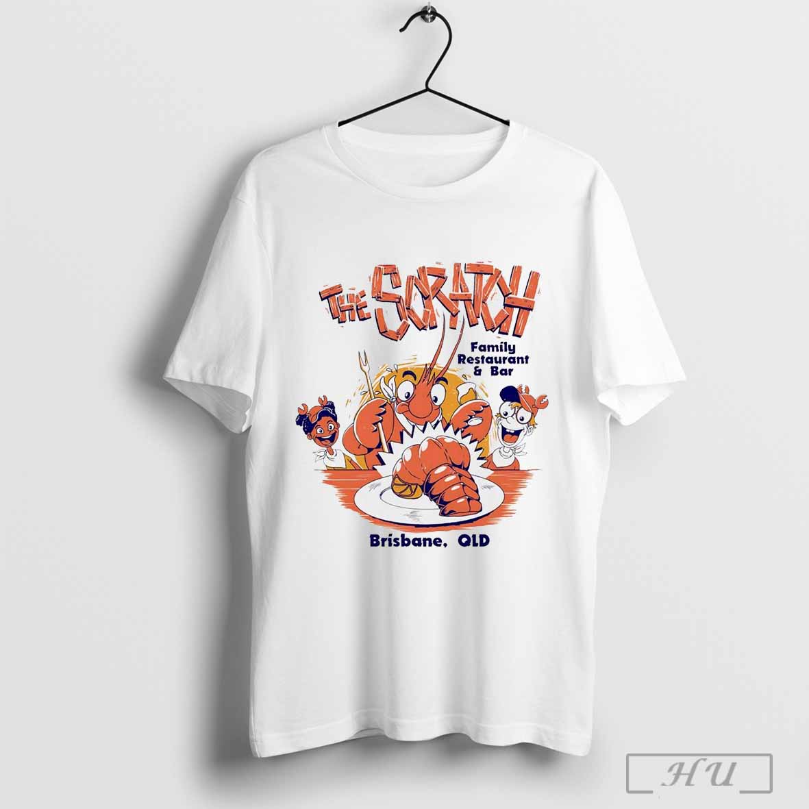 The Scratch Family Restaurant Bar Brisbane Qld Lobster Cartoon T Shirt