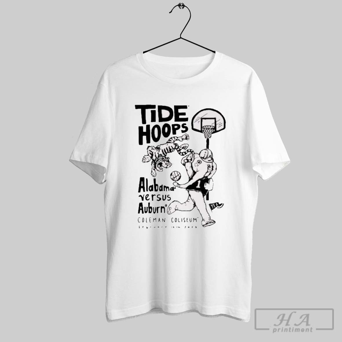Tide Hoops Alabama Versus Auburn Coleman Coliseum Feb 13th 2025 T Shirt