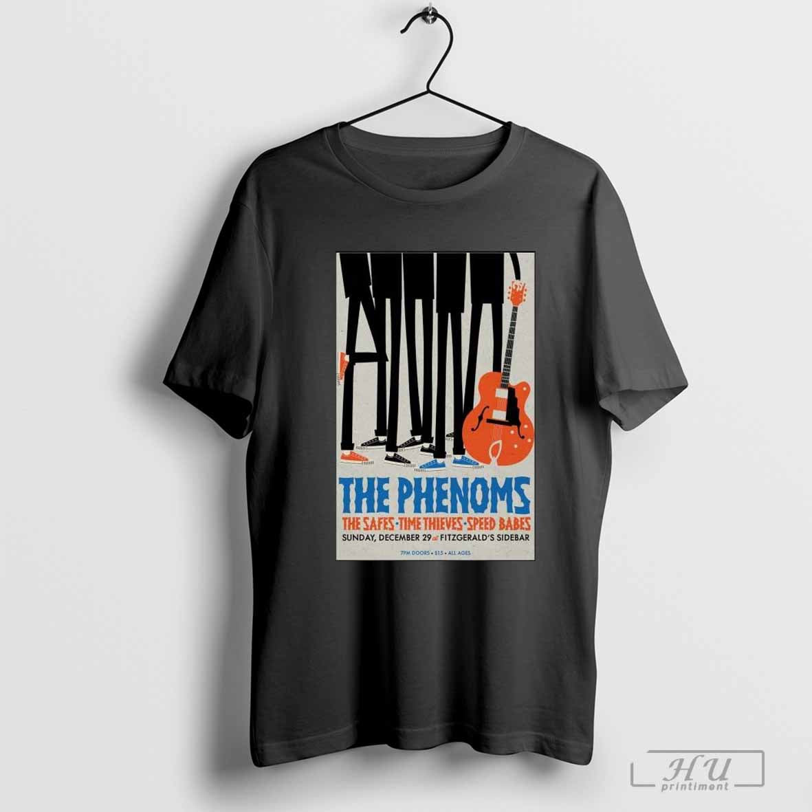 The Phantoms The Safes Time Thieves Speed Babes Fitzgerald’s Sidebar Berwyn IL December 29 2024 Guitar T-shirt