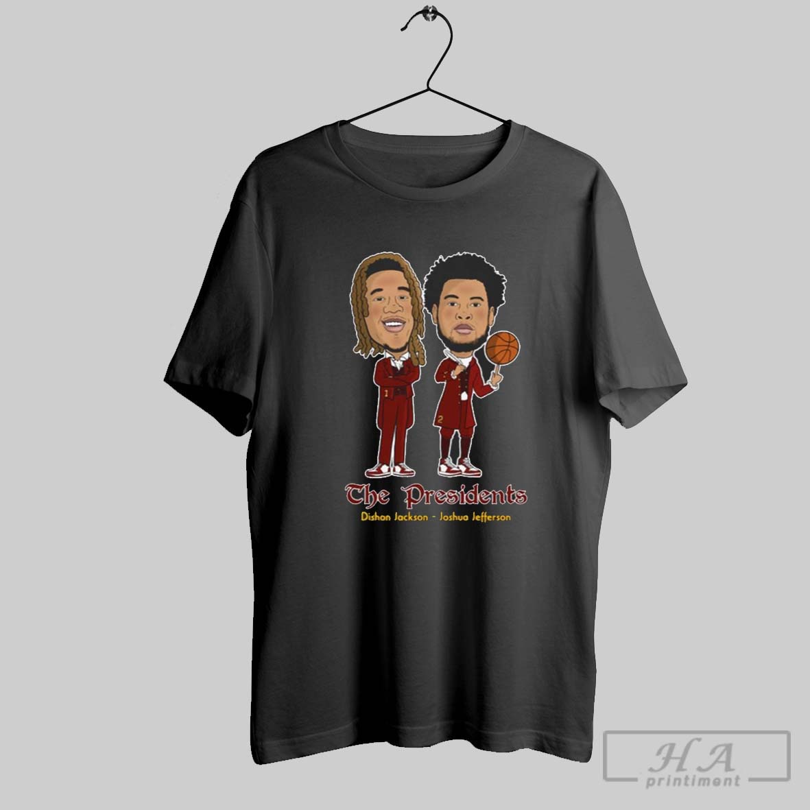 The Presidents Dishon Jackson And Joshua Jefferson Caricatures Iowa State Cyclones Painting T Shirt
