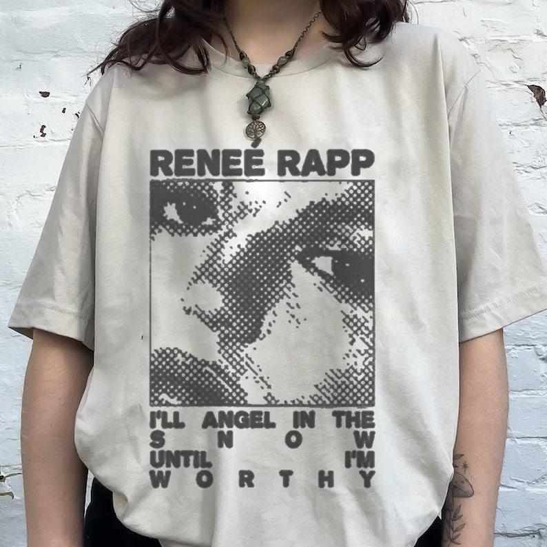 Renee rapp angel retro shirt, Snow Angel Merch Shirt, Reneé Rapp Shirt, Unisex T-Shirt, Gift for Women and Men, Trending T-Shirt - Unisex T-Shirt, Hoo