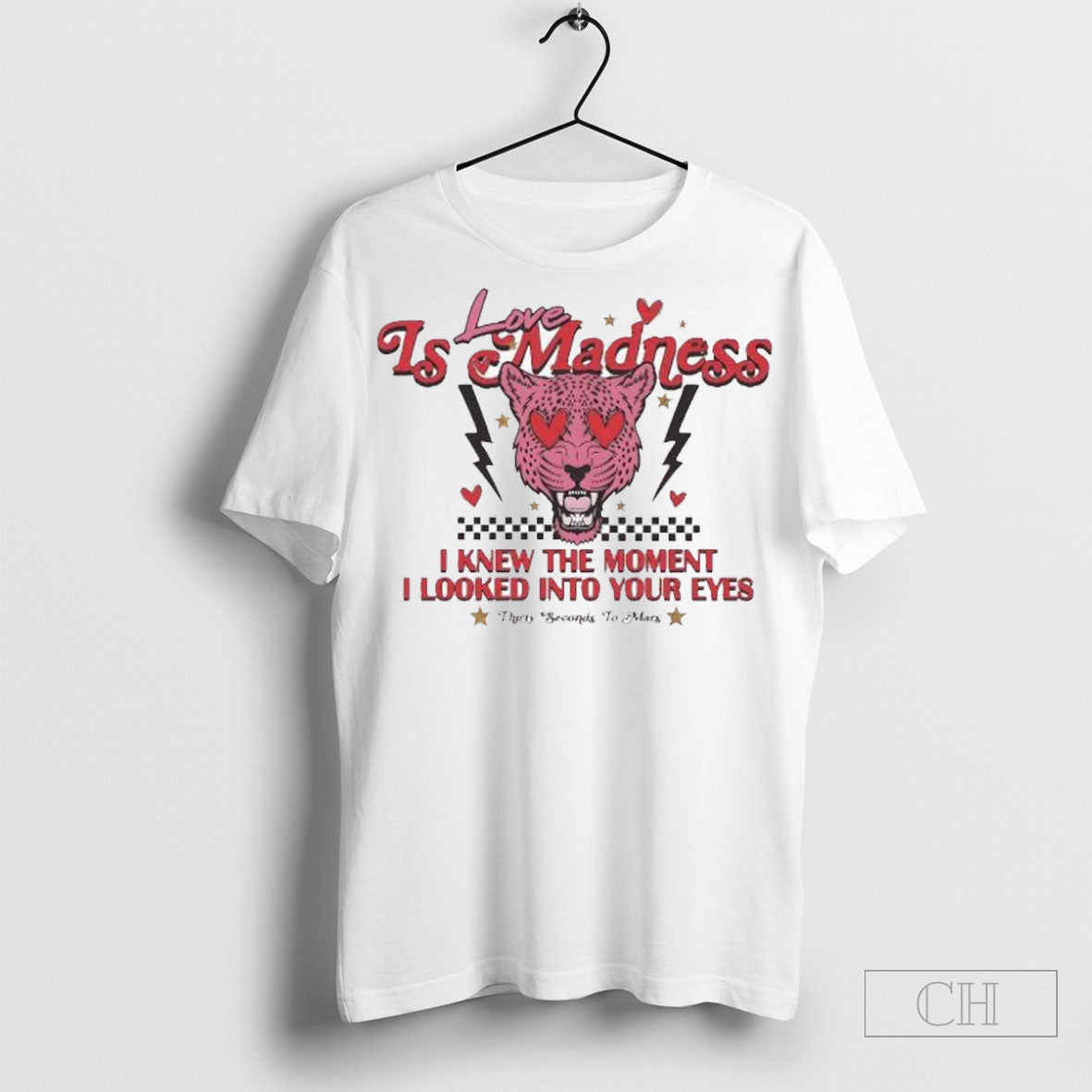 Thirty Seconds To Mars Love Is Madness I Know The Moment I Looked Into Your Eyes Panther T Shirts
