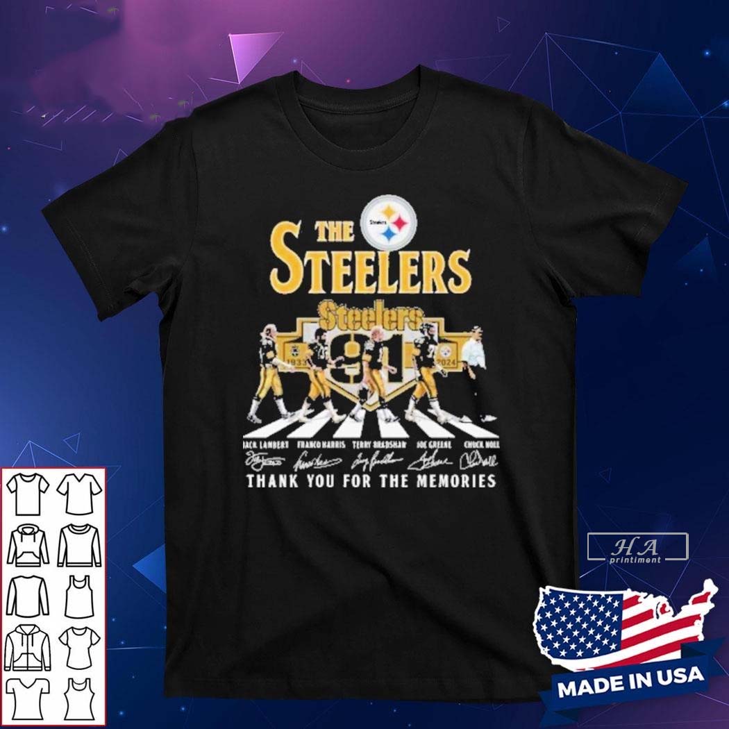 The Pittsburgh Steelers 1933-2024 Signature Thank You For The Memories Design Unisex T-Shirt