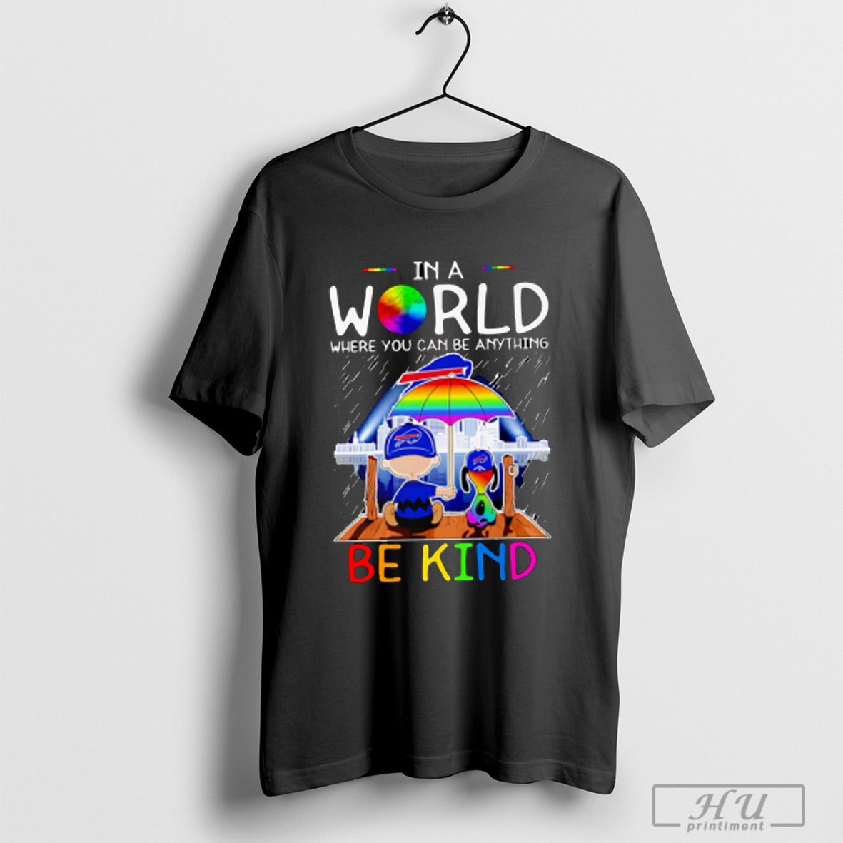 The Peanuts In A World Where You Can Be Anything Be Kind Buffalo Bills T Shirt