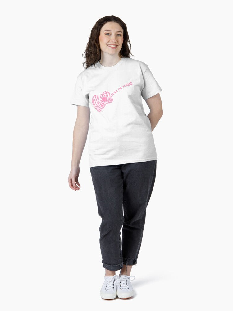 "With every guitar string scar on my hand" Wordart Classic T-Shirt