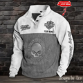 Haarleyy Davidson Skull Stand Collar Sweatshirt