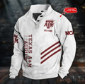 Personalized Texas AM Stand Collar Sweatshirt, Basketball Fan Gift