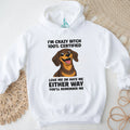 100% Certified Crazy Bitch Dachshund T Shirt Funny Dog Mom Gift
