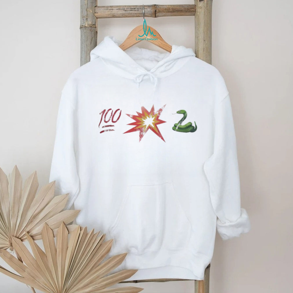 100 Percent Boom Snake Emoji Mashup Streetwear T Shirt