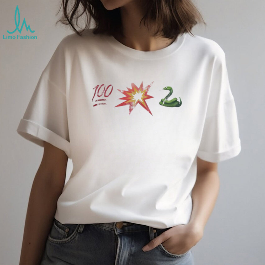 100 Percent Boom Snake Emoji Mashup Streetwear T Shirt