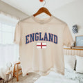England Flag Boxy T-Shirt, Retro Vintage Streetwear Top, Women's English Flag Tee