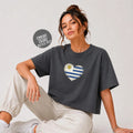 Retro Uruguay Soccer 2026 Women Soccer Boxy Tee World Cup 2026 Tee for Summer