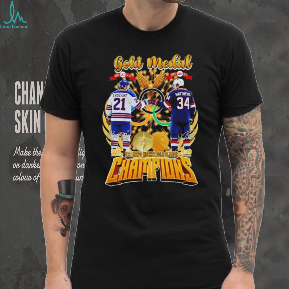 1980 & 2026 U.S. Men’s Hockey Gold Olympic Champions Legend Signature T Shirt