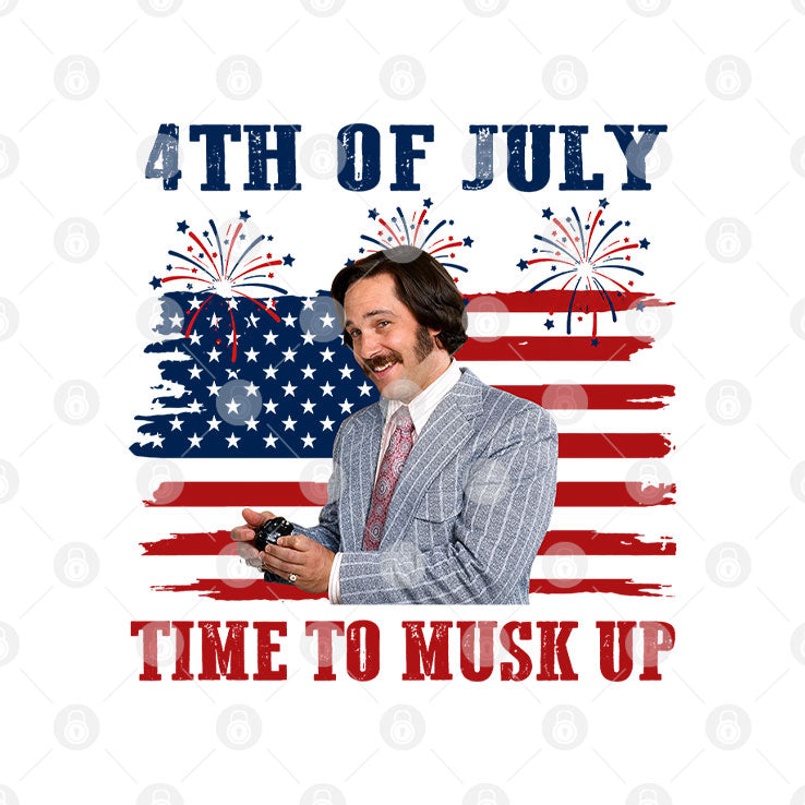 Brian FanBrian Fantana Time To Musk Up Funny Anchorman 4th of July T Shirt