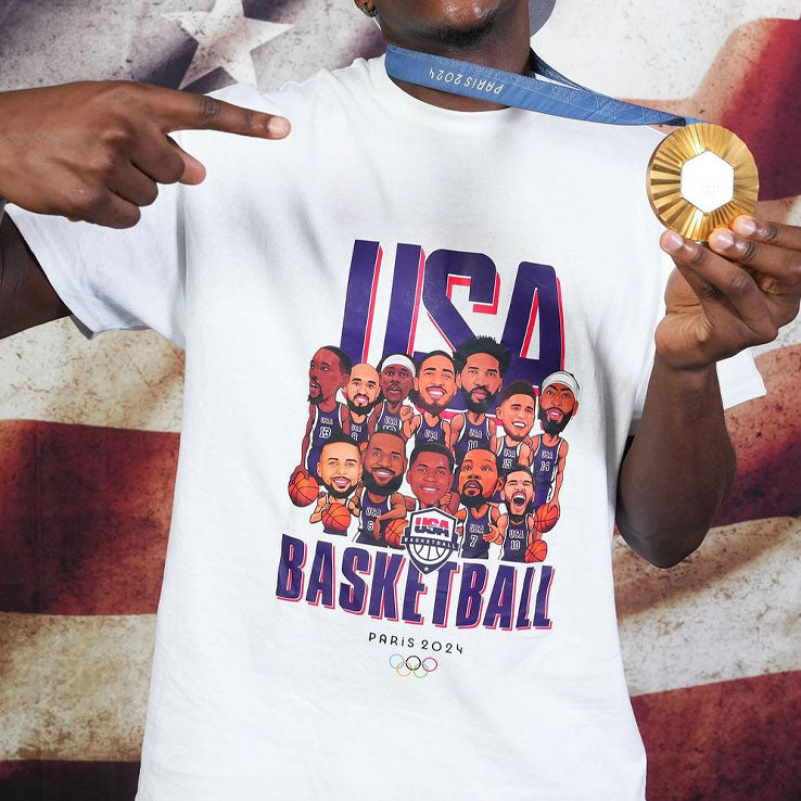Olympic Paris 2024 Team USA Men’s Basketball Champions Shirt