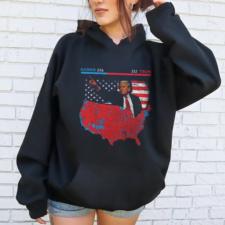2024 Electoral Map Trump 312 Red 2024 Election Results Map Shirt