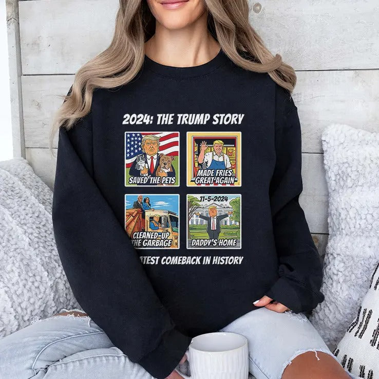 2024 The Trump Story Greatest Comeback In History T Shirt