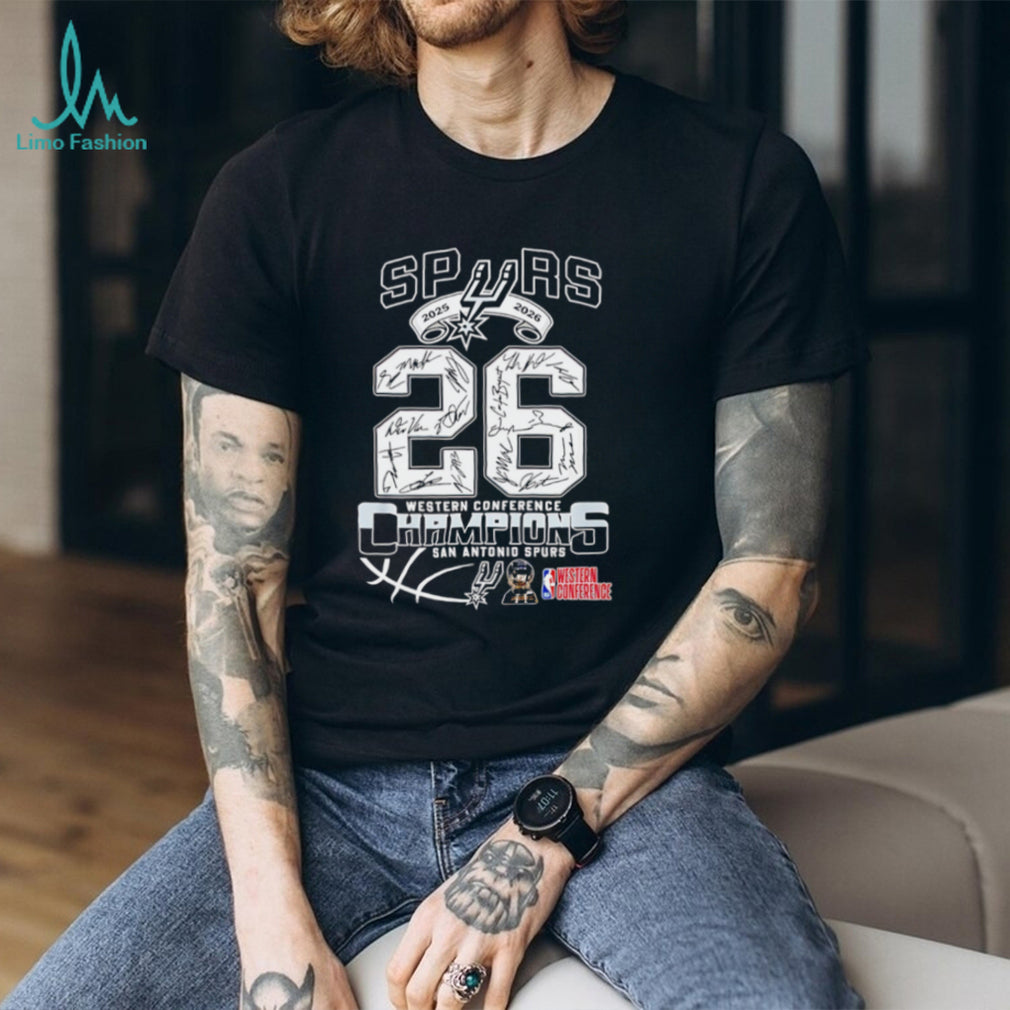 2025 2026 Western Conference Champions San Antonio Spurs signature shirt