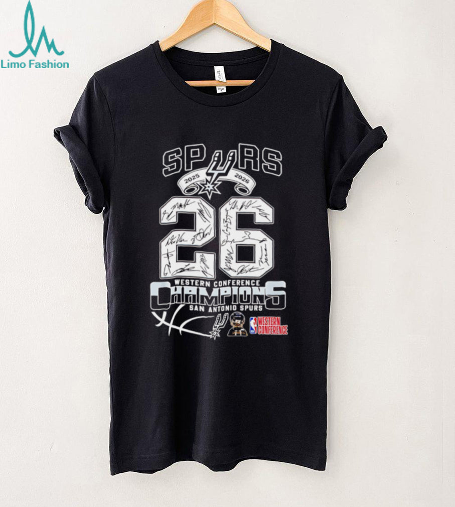 2025 2026 Western Conference Champions San Antonio Spurs signature shirt