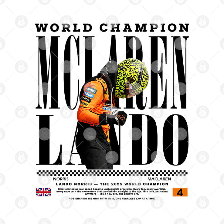 2025 World Champion Lando Norris McLaren T Shirt