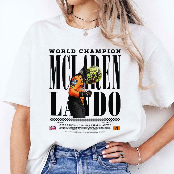 2025 World Champion Lando Norris McLaren T Shirt