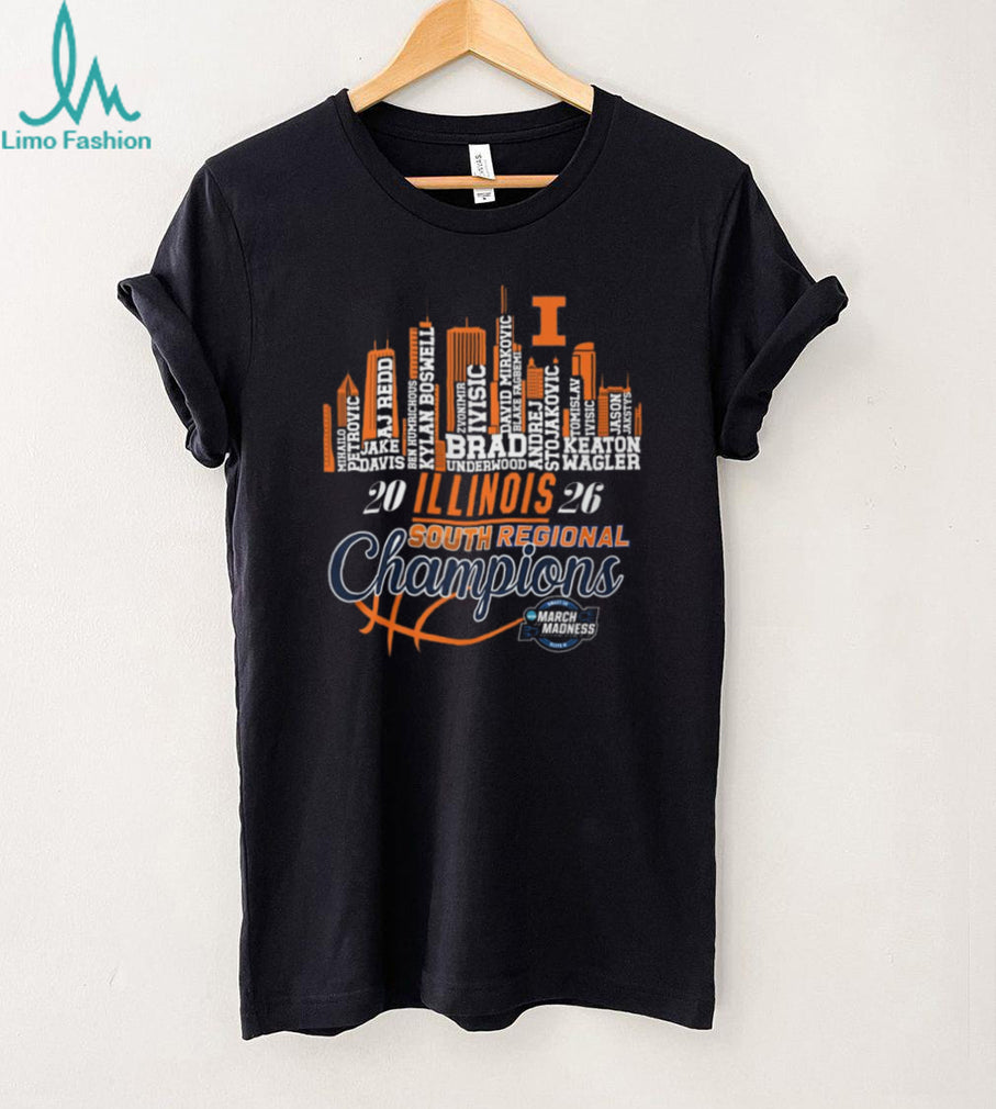 2026 Illinois South Regional Champions NCAA March Madness Roster T Shirt