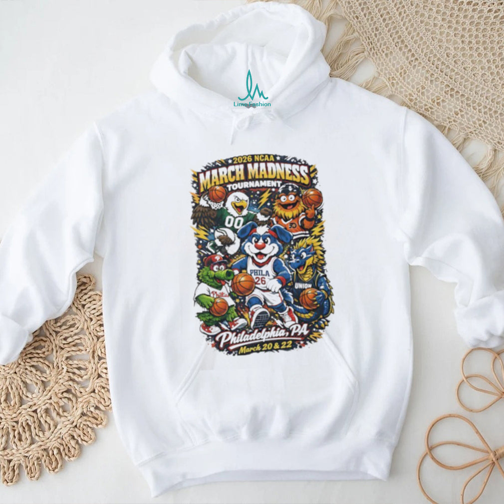 2026 NCAA March Madness Tournament Philadelphia PA Mascot Group T Shirt