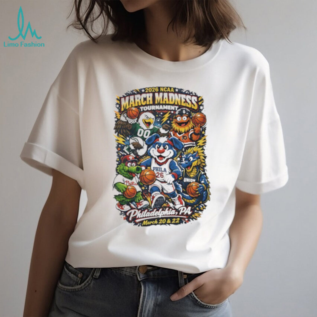 2026 NCAA March Madness Tournament Philadelphia PA Mascot Group T Shirt