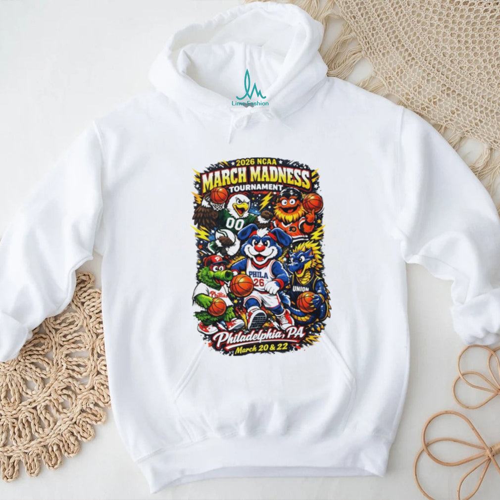 2026 NCAA March Madness Tournament Philadelphia PA Mascots T Shirt