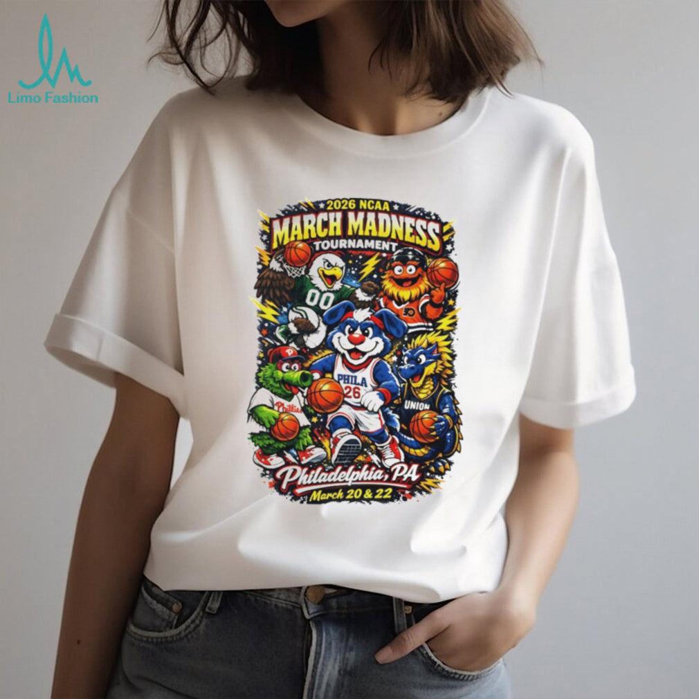 2026 NCAA March Madness Tournament Philadelphia PA Mascots T Shirt