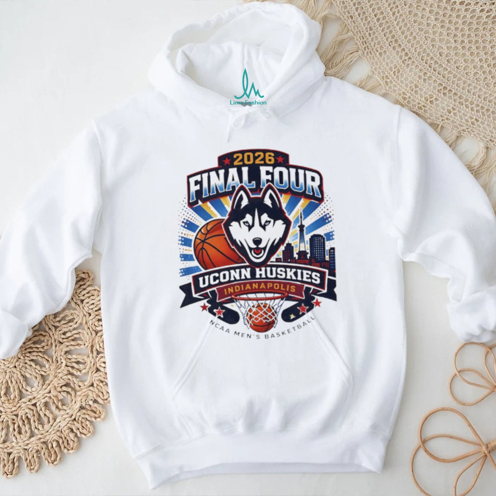 2026 NCAA Men’s Basketball Final Four UConn Huskies Indianapolis Badge T Shirt