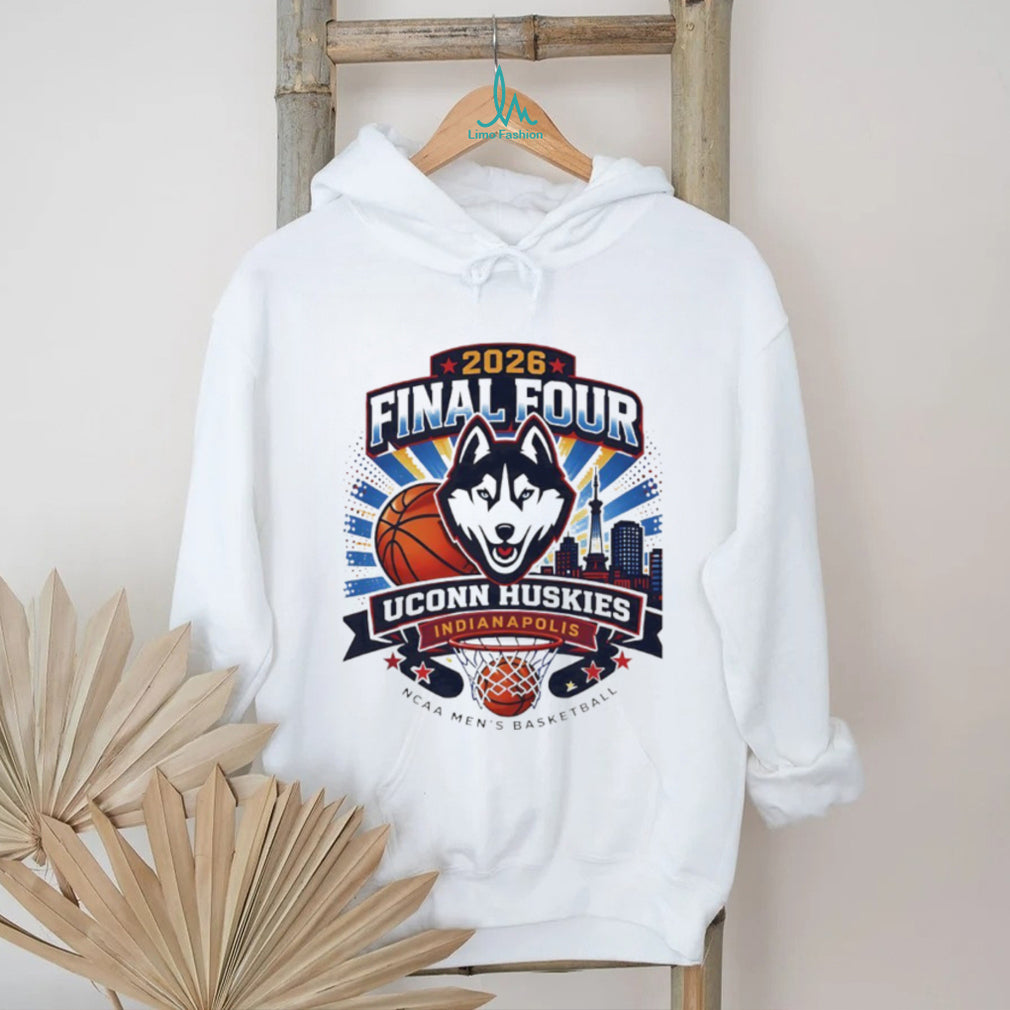 2026 NCAA Men’s Basketball Final Four UConn Huskies Indianapolis Badge T Shirt