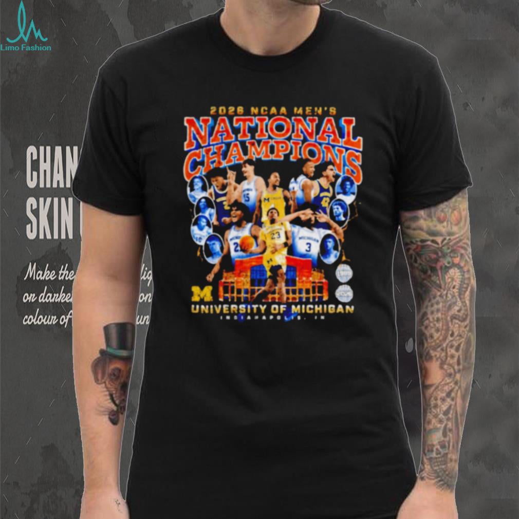 2026 NCAA Men’s National Champions University of Michigan Retro Collage T Shirt