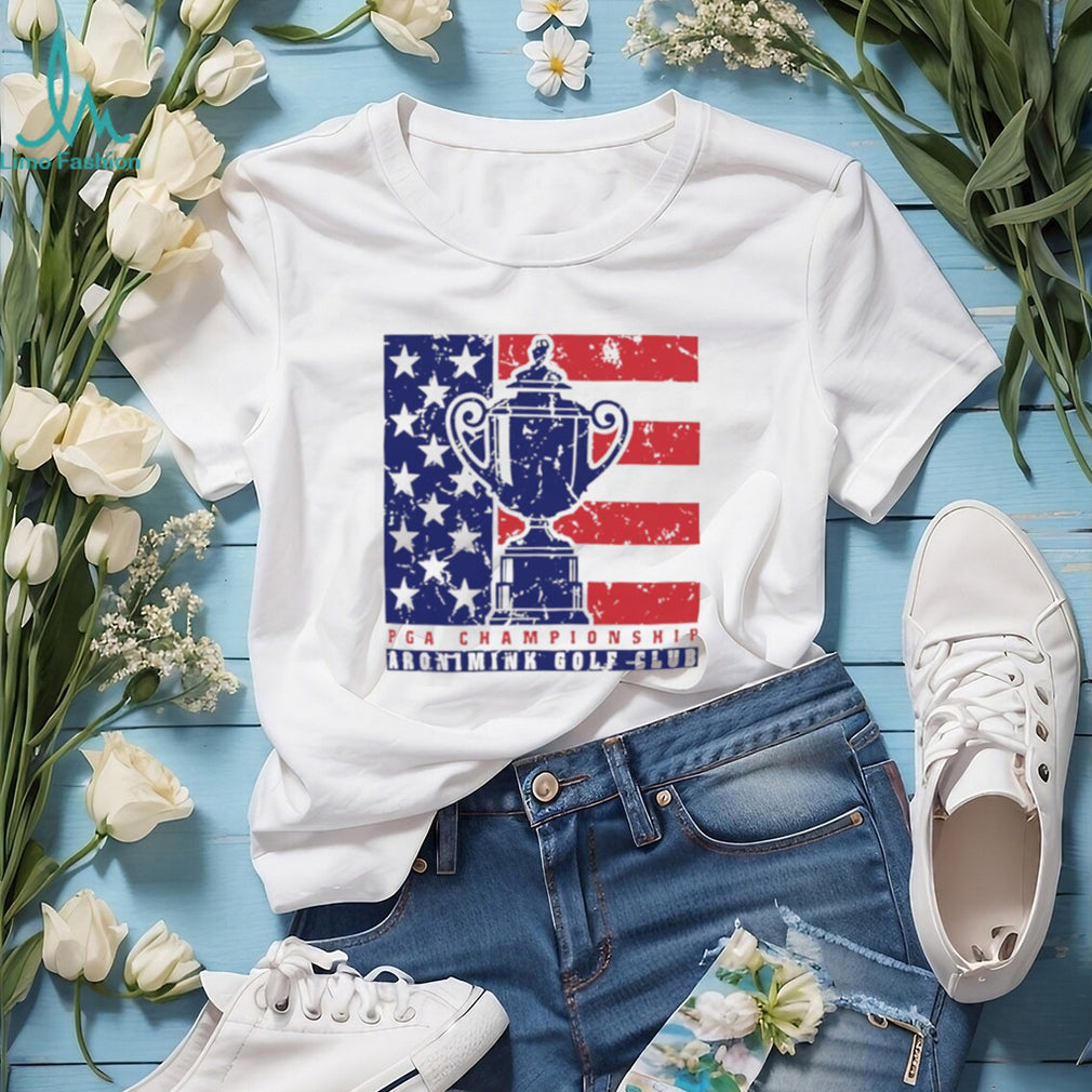 2026 PGA Championship Aronimink Golf Club American Flag Trophy T Shirt