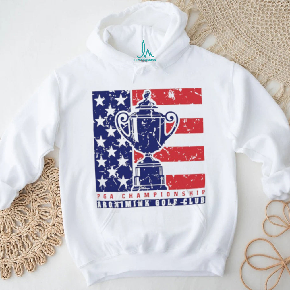 2026 PGA Championship Aronimink Golf Club American Flag Trophy T Shirt