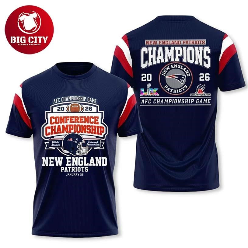 2026 Patriots AFC Champioship Game Conference Championship SB LX Two Sided Shirt