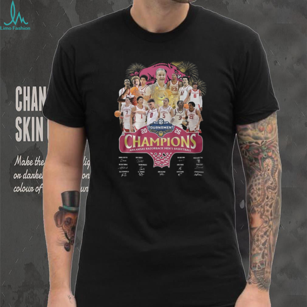 2026 SEC Tournament Champions Arkansas Razorbacks Men’s Basketball T Shirt