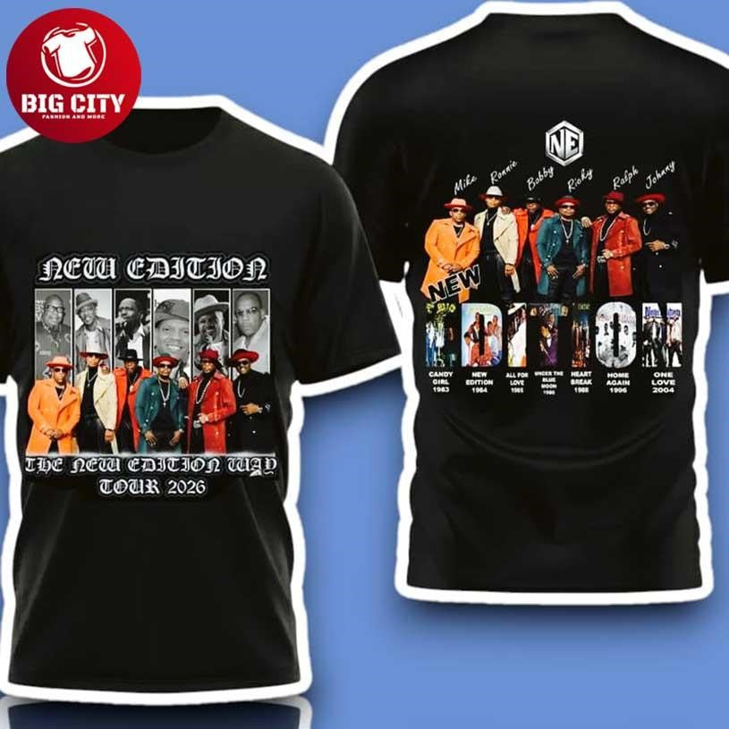 2026 The New Edition Way Tour Concert Dates Two Sided Shirt