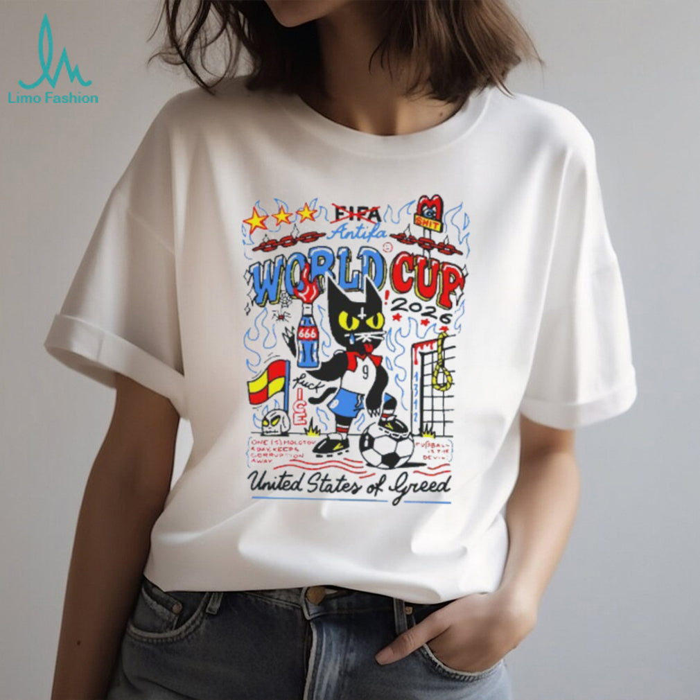 2026 World Cup United States of Greed Anti System Soccer Graphic T Shirt